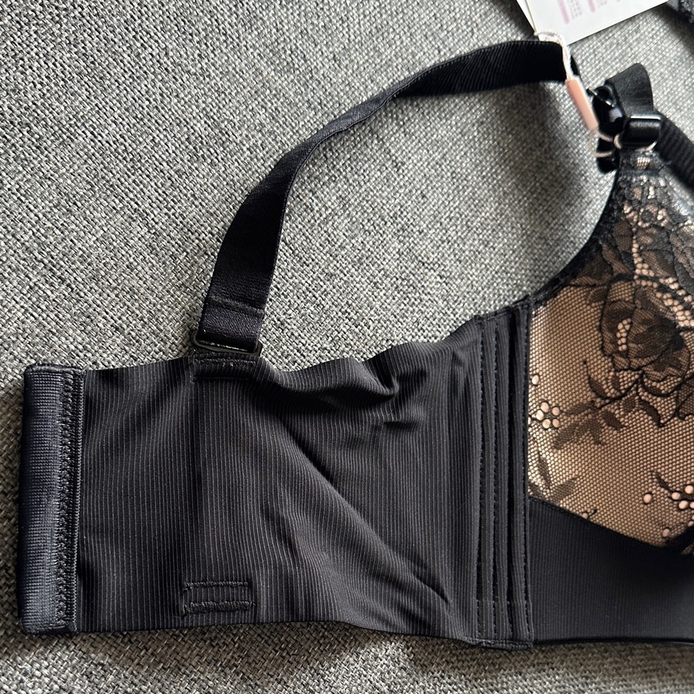 NWT U.LIKE Luxurious Black Lace Padded Bra - Picture 5 of 10